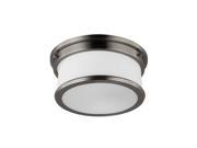 Feiss 2 Light Payne Flush Mount Brushed Steel FM399BS