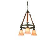 Kalco Rodeo Dr. 3 Light Dinette Antique Copper 4633AC PS14