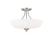 Capital Lighting Chapman 3 Light Semi Flush Fixture Matte Nickel 3947MN SW