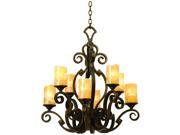 Kalco Ibiza 8 Light Chandelier Antique Copper 4262AC 1502