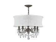Crystorama Brentwood Pewter Majestic Polished Crystal Chandelier 5535 PW SMW CLM