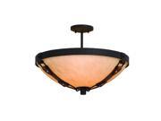 Kalco Rodeo Dr. 3 Light Semi Flush Black 4645B PS112