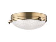 Hudson Valley Belmont 3 Light Flush Mount Aged Brass 8017 AGB