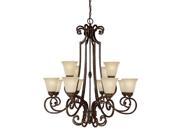 Capital Lighting Barclay 12 Light Chandelier Chesterfield Brown 3582CB 287