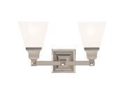 Livex Lighting Mission Bathroom Vanity Lighting Polished Nickel 1032 35