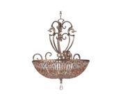 Kalco Chesapeake 7 Light 32 Pendant With Beaded Bowl Shade Antique Silver Leaf 2567AF