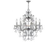 Crystorama Maria Theresa 6 Light Hand Cut Crystal Chandelier 4335 CH CL SAQ