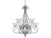 Capital Lighting Chandler 9 Light Chandelier Matte Nickel 3079MN 222