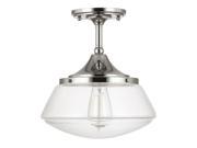 Capital Lighting Semi Flush 1 Light Semi Flush Polished Nickel 3533PN 134