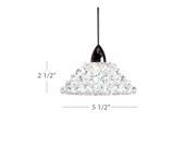 WAC Lighting Giselle Clear Diamond Pendant Chrome Canopy Chrome MP 543 WD CH