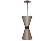Kenroy Home Hourglass 1 Light Pendant Brushed Steel 93181BS