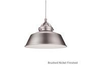 WAC Wyandotte LED Pendant Brushed Nickel Cnpy Brushed Nickel MP LED483 BN BN