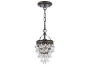 Crystorama Calypso 1 Light Pendant Semi Flush Vibrant Bronze 131 VZ