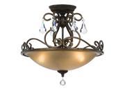 Crystorama Ashton 3 Light Hand Cut Crystal Ceiling Mount Bronze 5010 EB CL MWP