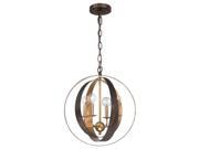 Crystorama Luna 4 Light Sphere Chandelier Bronze Gold 584 EB GA