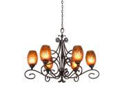 Kalco Amelie 6 Light Chandelier Antique Copper 5534AC 1365