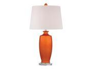 Dimond Halisham Table Lamp in Tangerine Orange with Polished Nickel D2512
