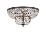 Crystorama Richmond 4 Light Hand Cut Crystal Flush Mount Bronze 718 EB CL S