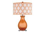 Dimond Thatcham Table Lamp in Tangerine Orange with Polished Nickel D2511