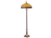 Dale Tiffany Orange Turtleback Floor Lamp Antique Bronze TF15118