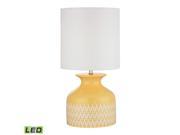 Dimond Chepstow Table Lamp in Sunshine Yellow with Chevron Pattern D2503 LED
