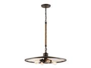 Troy Lighting Brooklyn 4 Light Pendant in Brooklyn Bronze F3146