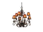 Kalco Ibiza 8 Light Chandelier Antique Copper 4261AC S256