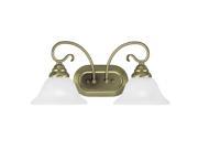 Livex Lighting Coronado Bath Light in Antique Brass 6102 01