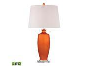 Dimond Halisham Table Lamp in Tangerine Orange with Polished Nickel D2512 LED