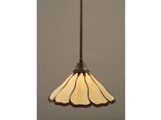 Toltec Lighting Stem Pendant Honey Burgundy Flair Tiffany Glass 26 BRZ 916