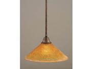 Toltec Lighting Stem Pendant 16 Gold Champagne Crystal Glass 26 BRZ 777