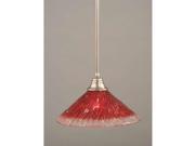 Toltec Lighting Stem Pendant 16 Raspberry Crystal Glass 26 BN 716