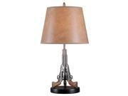 Kenroy Home Samuels Table Lamp Weathered Steel 32449WS