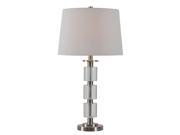Kenroy Home Rochelle Table Lamp Brushed Steel with Crystal Accents 32796BSCRY