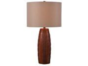 Kenroy Home Calico Table Lamp Brown Textured Leather 32790BRN