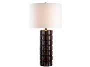 Kenroy Home Sector Table Lamp Dark Maple 32667DM