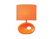 Lite Source Hennessy II 1 Lt Table Lamp Orange Ceramic Orange LS 22315ORN