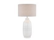 Lite Source Naomi 1 Light Ceramic Table Lamp Ivory Linen Fabric LSF 22945