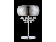 Lite Source Othello 4 Light Table Lamp Smoke Mirrored Glass Crystal EL 30064