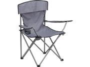Folding Chair with Drink Holder in Gray