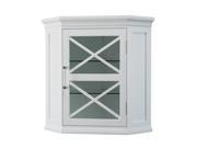 Elegant Home Fashions Blue Ridge Corner Wall Cabinet White ELG 630