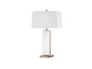 Nova Lighting Bounded Table Lamp Weathered Brass White Gloss Cream 1010749