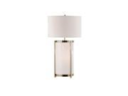 Nova Lighting Hokkaido Table Lamp Weathered Brass Opal White 1010736