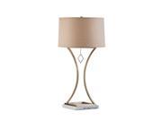 Nova Lighting Jubilee Table Lamp Weathered Brass White Textured 1010797