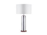 Nova Lighting Lattice Table Lamp Nickel White Textured 1010743