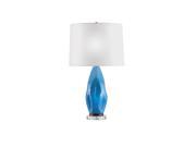 Nova Lighting Voluta Table Lamp Blue Indigo Medium Brown White 1010704