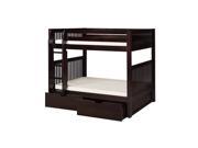 Camaflexi Bunk Bed with Drawers Mission Headboard Cappuccino C912 DR
