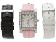 Guess Sparkling Pink Crystal Accent Womens Watch Set U0032L2