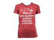 Women s Slutty Science Teacher Costume T Shirt funny Halloween tee for women XXL