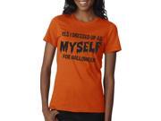 Women s I Dressed Up As Myself For Halloween T Shirt Funny Costume Tee XXL